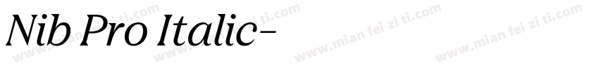 Nib Pro Italic字体转换